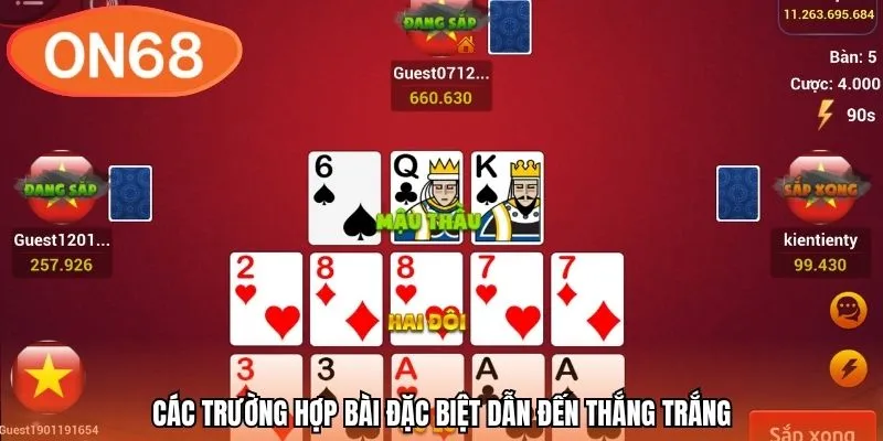 Các trường hợp bài đặc biệt dẫn đến thắng trắng
